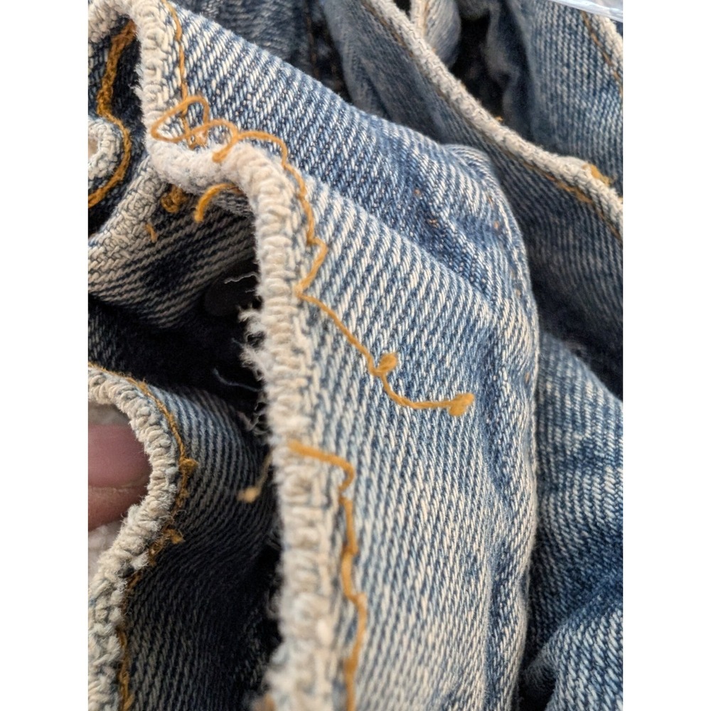 VTG 80s Levis Sherpa Lined Denim Trucker Jacket USA Made 70608 42R Streetwear - Picture 14 of 16